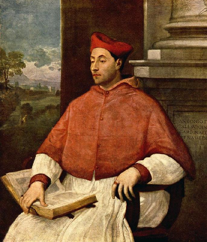 Sebastiano del Piombo Portrait of Antonio Cardinal Pallavicini France oil painting art